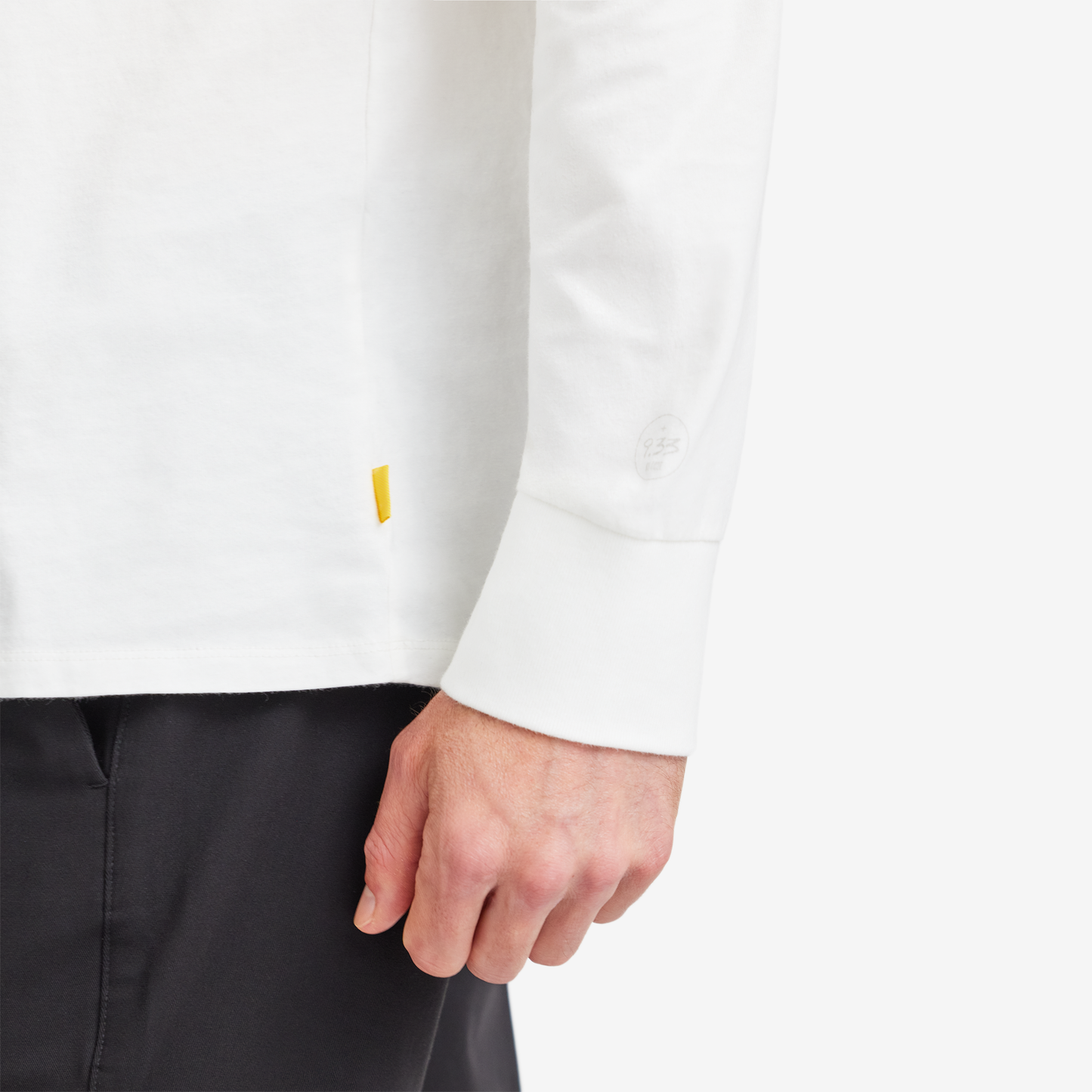 Men's Allgood Cotton LS Logo Tee, Blizzard