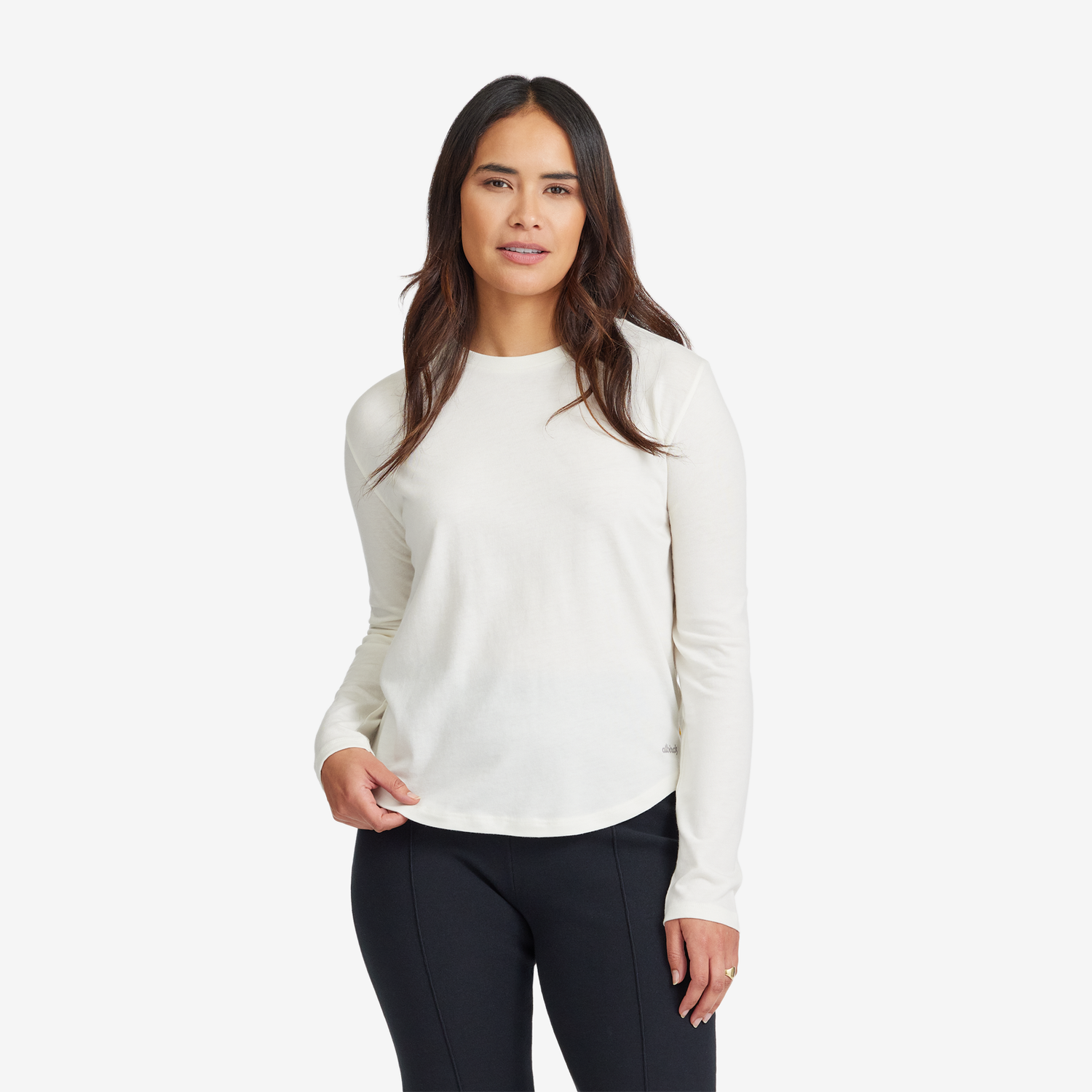 Women's Anytime Long Sleeve Tee, Natural White