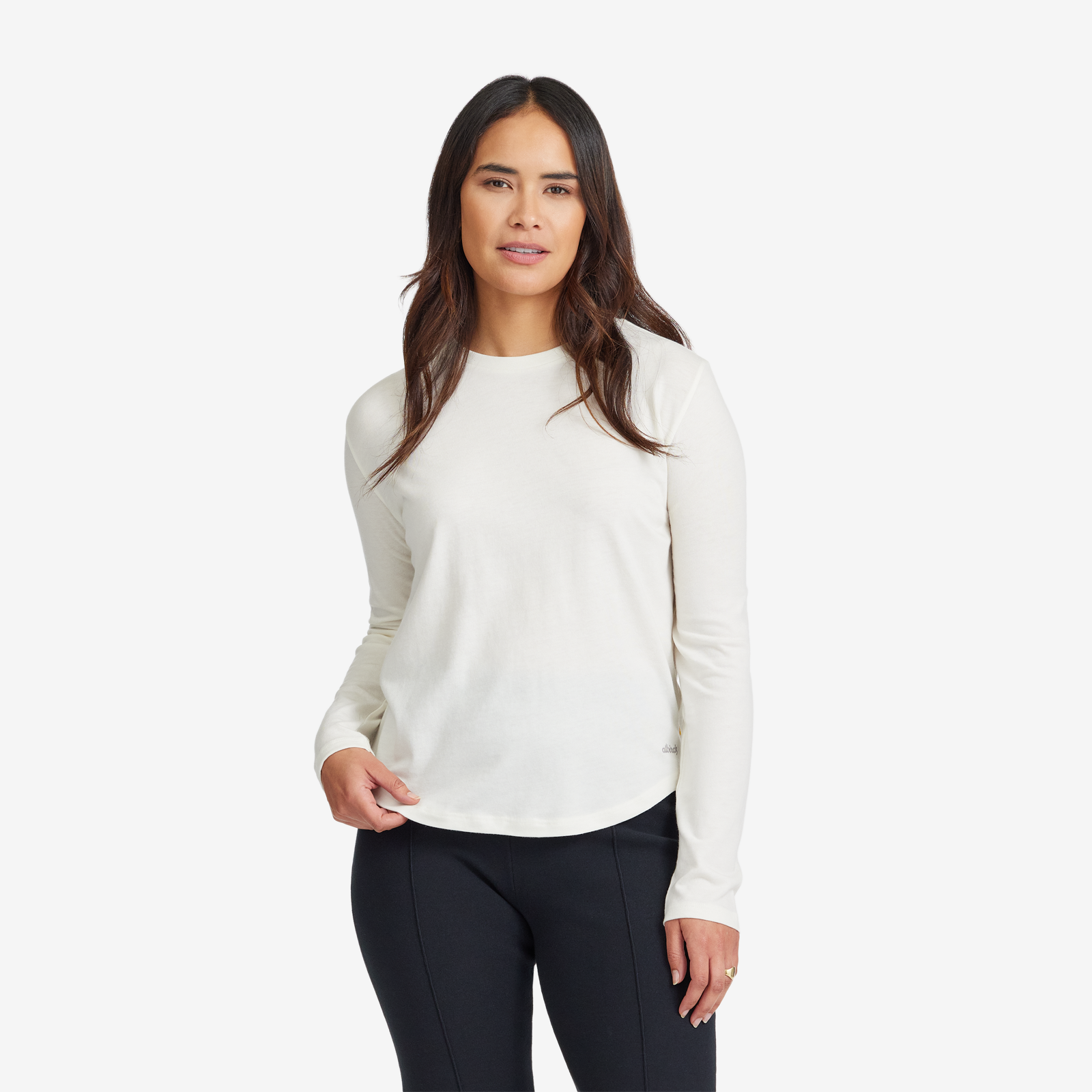 Women's Anytime Long Sleeve Tee, Natural White