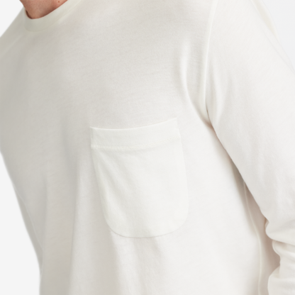 Men's Anytime Long Sleeve Tee, Natural White