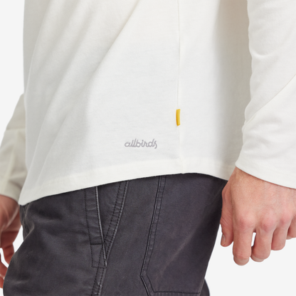Men's Anytime Long Sleeve Tee, Natural White