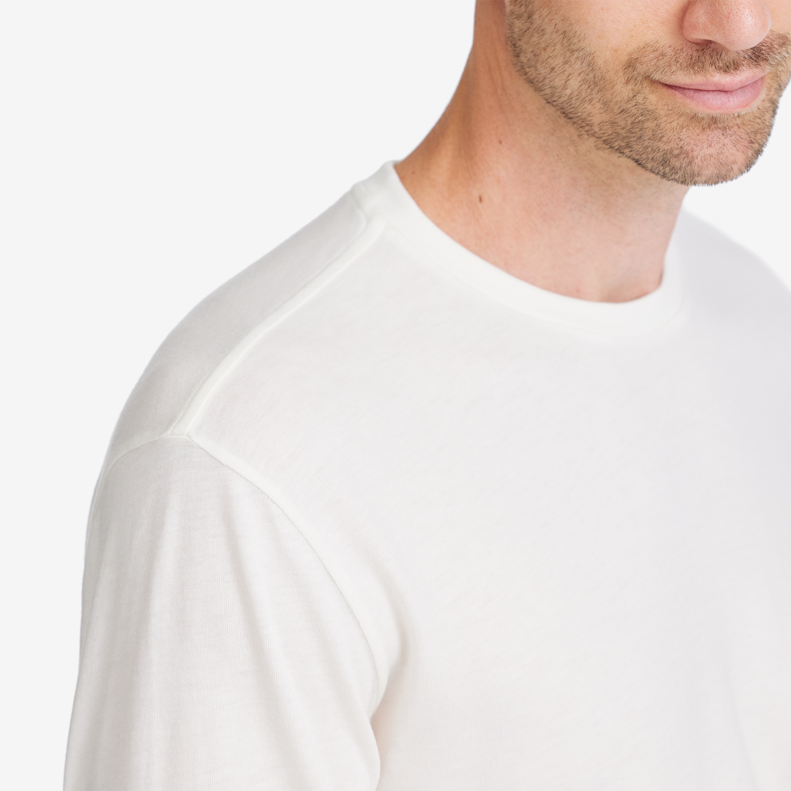 Men's Anytime Long Sleeve Tee, Natural White